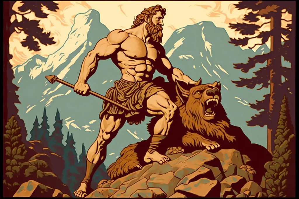 illustration of hercules